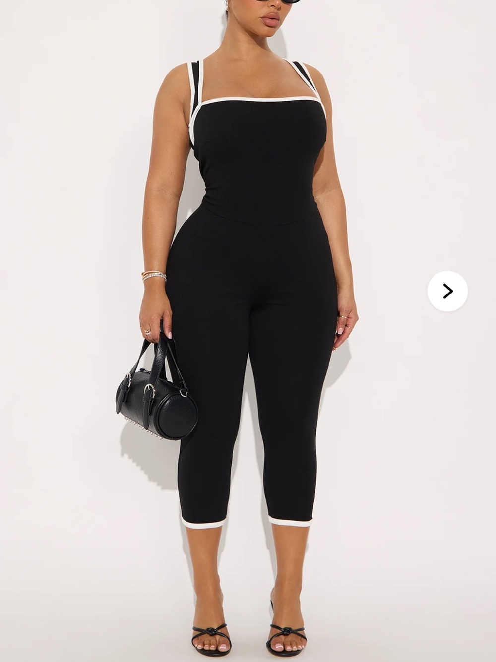 Black capri jumpsuit